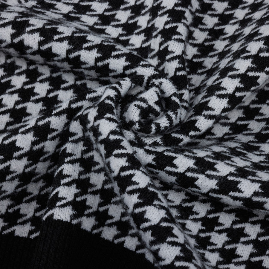 HOUNDSTOOTH WINDPROOF CARDIGAN
