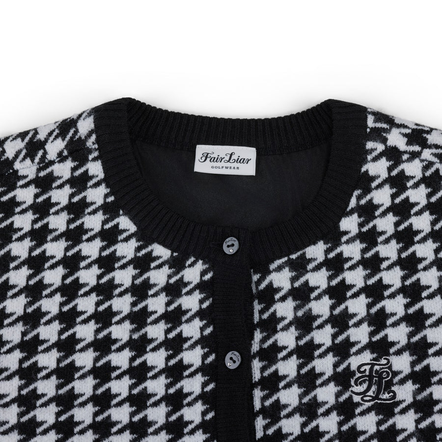 HOUNDSTOOTH WINDPROOF CARDIGAN