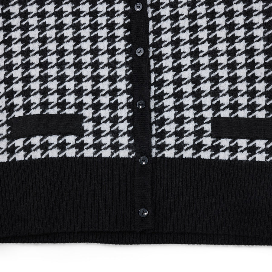 HOUNDSTOOTH WINDPROOF CARDIGAN