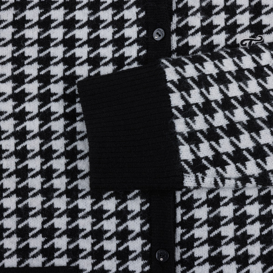 HOUNDSTOOTH WINDPROOF CARDIGAN