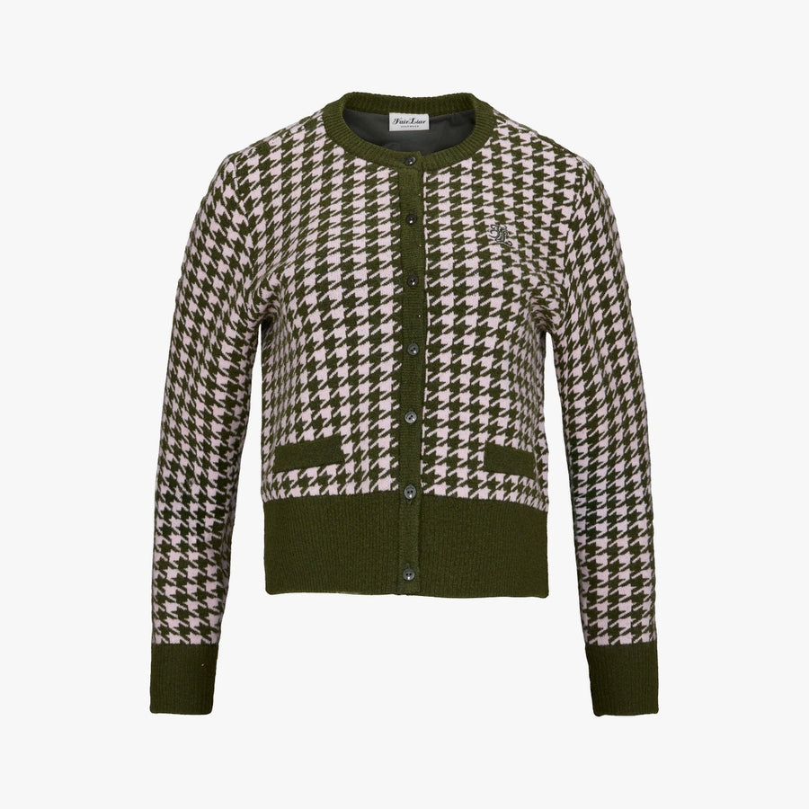 HOUNDSTOOTH WINDPROOF CARDIGAN