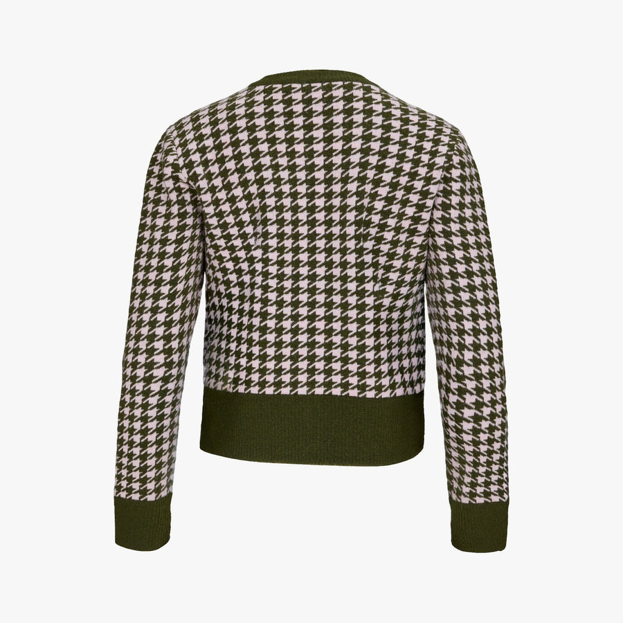 HOUNDSTOOTH WINDPROOF CARDIGAN