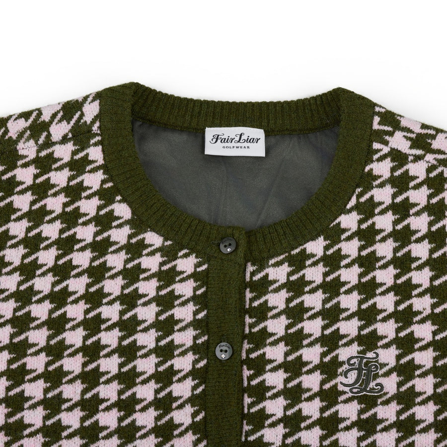 HOUNDSTOOTH WINDPROOF CARDIGAN