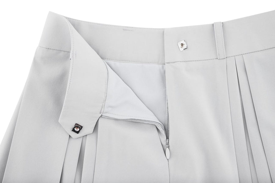 LOGO SNAP PLEATED SKIRT