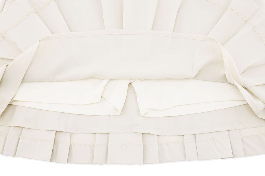 LOGO SNAP PLEATED SKIRT