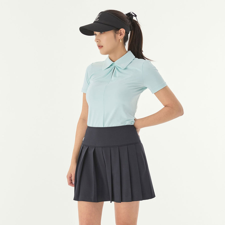 FRONT SHIRRING T-SHIRT