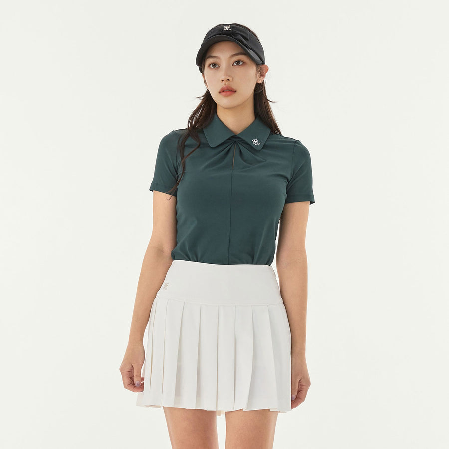 FRONT SHIRRING T-SHIRT
