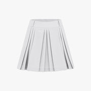 LOGO SNAP PLEATED SKIRT