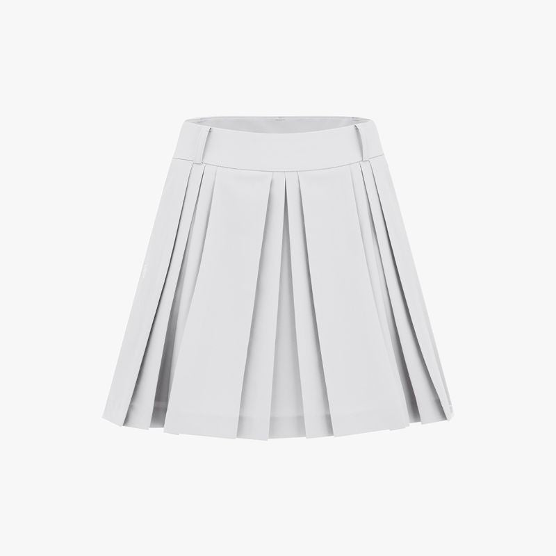 LOGO SNAP PLEATED SKIRT