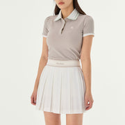 DOUBLE PLEATED BAND SKIRT