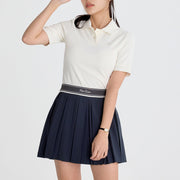 DOUBLE PLEATED BAND SKIRT