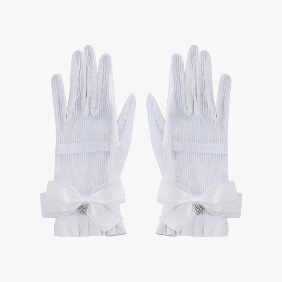 LAMBSKIN LACE RIBBON GLOVES