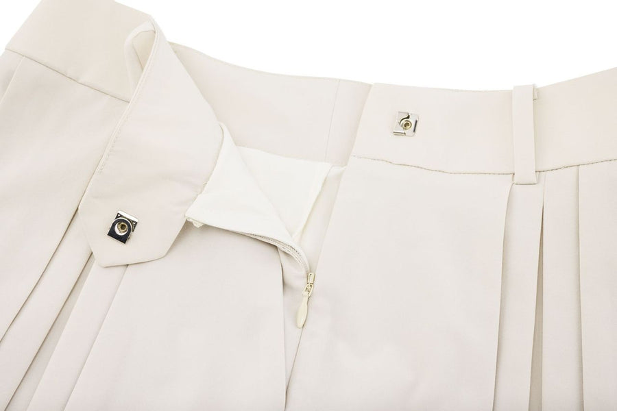 LOGO SNAP PLEATED SKIRT