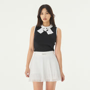 DETACHABLE CORSAGE SLEEVELESS KNIT
