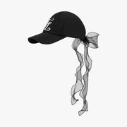ORGANZA RIBBON LOGO CAP
