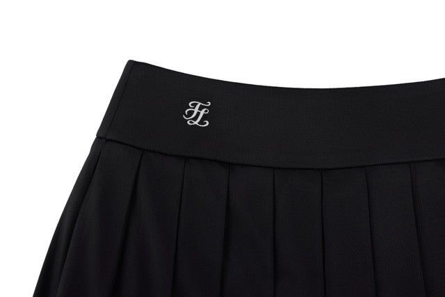 HIGH-WAISTED JERSEY PLEATED SKIRT