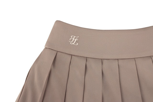 HIGH-WAISTED JERSEY PLEATED SKIRT