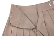 HIGH-WAISTED JERSEY PLEATED SKIRT
