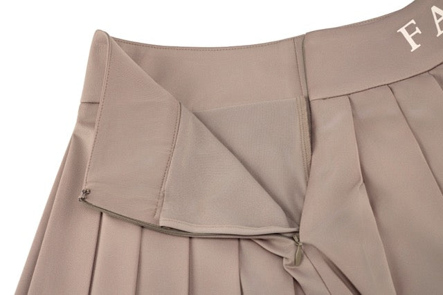 HIGH-WAISTED JERSEY PLEATED SKIRT