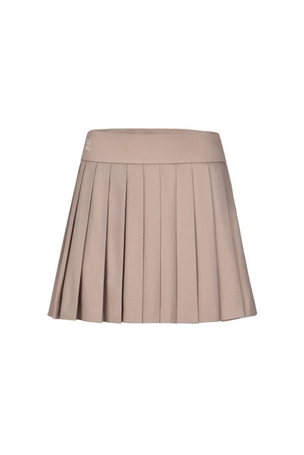 HIGH-WAISTED JERSEY PLEATED SKIRT