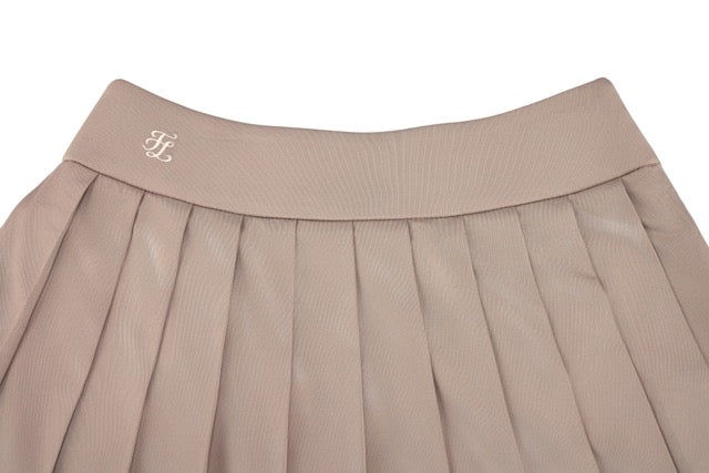 HIGH-WAISTED JERSEY PLEATED SKIRT