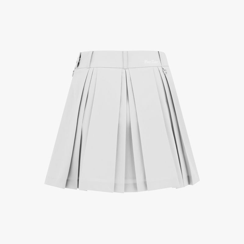LOGO SNAP PLEATED SKIRT