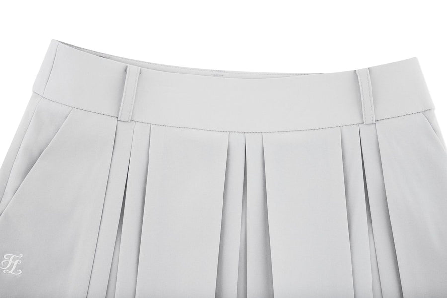 LOGO SNAP PLEATED SKIRT